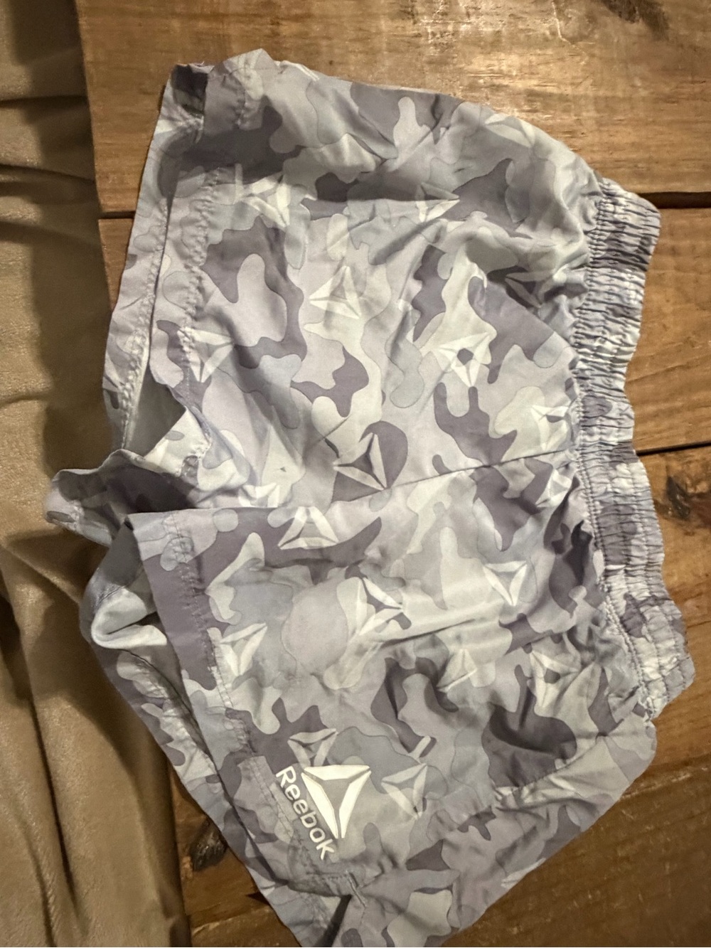Reebok Men’s Gray Camo Athletic Shorts